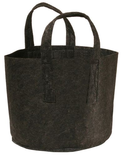 Dirt Pot Flexible Portable Planter, Grey, 5 Gallon, with handles