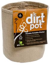 Dirt Pot Flexible Portable Planter, Tan, 1 Gallon, no handles