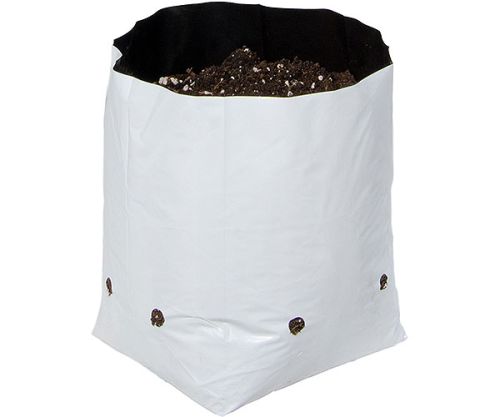 Hydrofarm Black & White Grow Bag, 1 Gallon, 25/pk